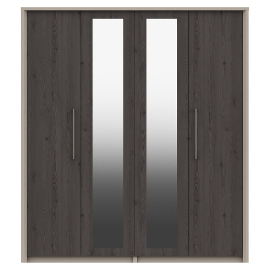 Fulham 4 Door with 2 Mirrors Wardrobe