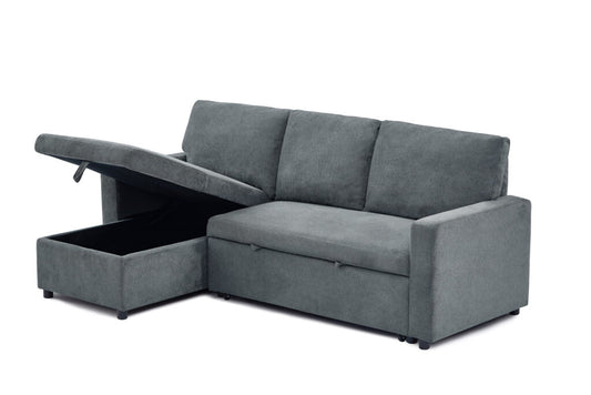 Brompton Grey Corner Sofa Bed