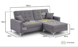 Brook Corner Storage Sofa Bed