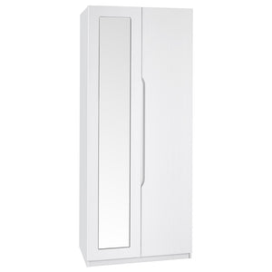 Richmond White Gloss 2 Door with Mirror Wardrobe