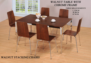 Walnut Rectangle Dining Set