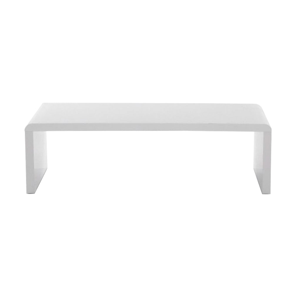 White gloss clearance curved coffee table